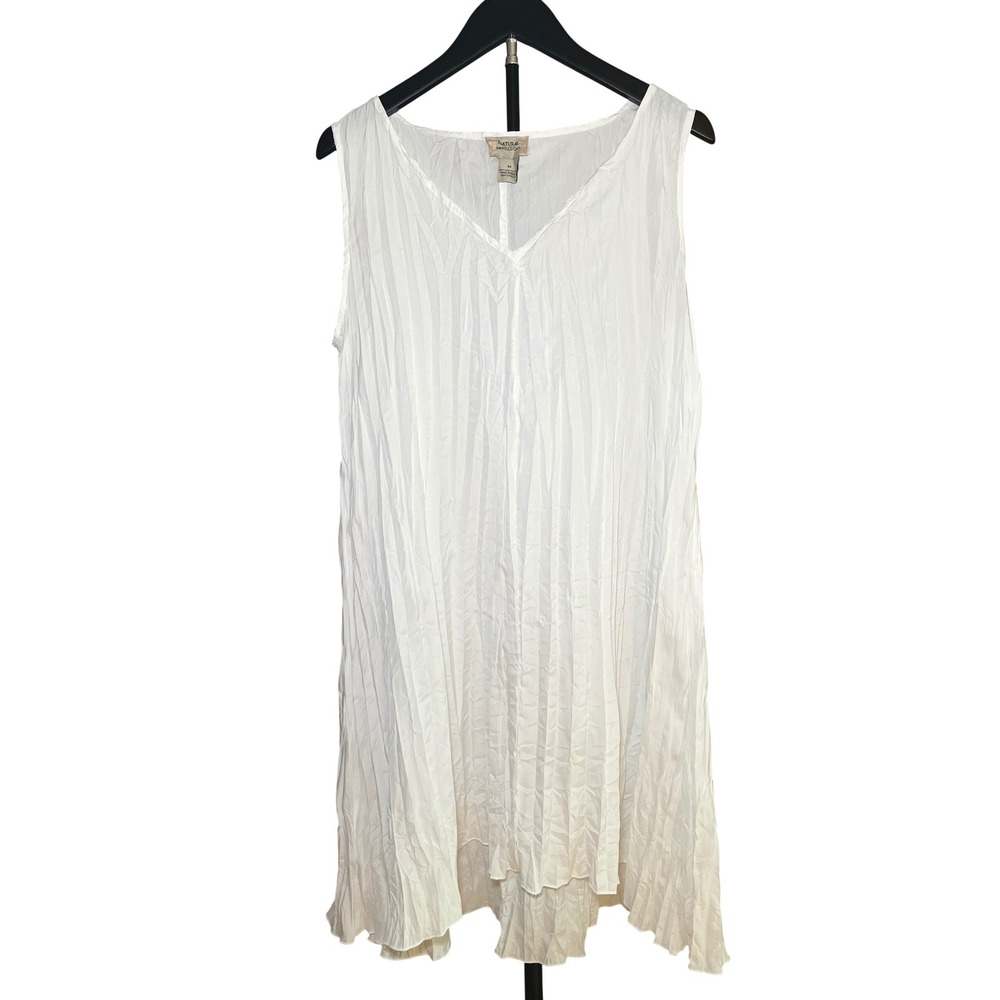 White Dress Women's Medium Natural Impressions Ethereal Coastal Cottage Fairy